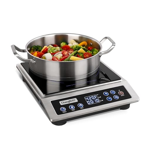 ChangBERT Portable Induction Cooktop Enhanced Version, One-Click Max Power 1800W