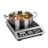 ChangBERT Portable Induction Cooktop Enhanced Version, One-Click Max Power 1800W Large Heating Coil Burner, Precise Temperature Control, NSF Certified Commercial Grade Low Noise Hot Plate