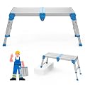 Loyoda Work Platform 500 Lbs Capacity, Foldind Step Stool with One-Touch Automatic Fold, 4 Height Adjustment Step Platform, Perfect for RV Cleaning, Home Painting and Reaching High Places
