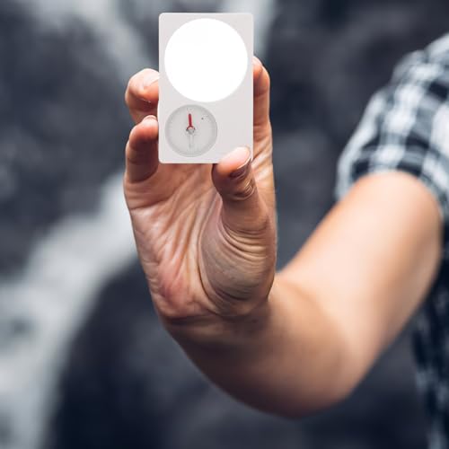 Brújula de navegación blanca Homoyoyo con lupa para camping miniatura 7