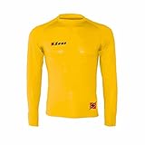  Zeus Maglia Fisiko Manica Lunga Camiseta Manga Larga Entrenamiento Chándal de Fútbol Sala para Hombre Pegashop (AMARILLO, L)