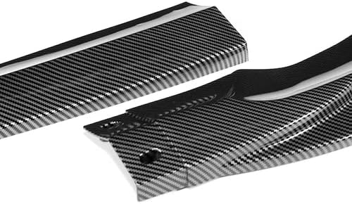 3 Pieces Front Bumper Lip Spoiler Splitter Side Body Kit Trim Protection Compatible with 2008-2011 Mercedes-Benz C300 C350 Sedan W204, 2009 2010 (Painted Carbon Style)