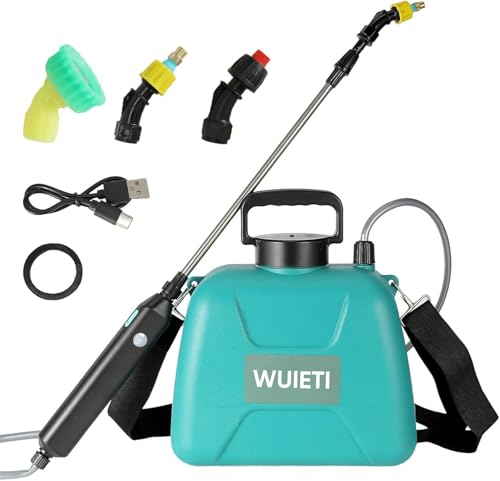 Pulvérisateur électrique 5L, Pistolet pulvérisateur télescopique Rechargeable avec 2 Buses,...