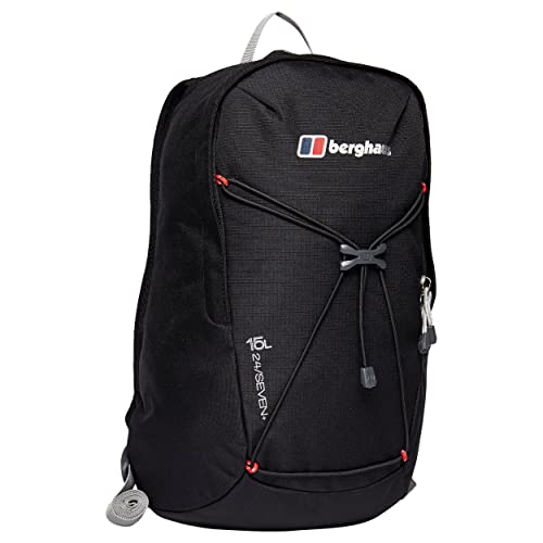 Berghaus TwentyFourSeven 15 Litre Daysack with Padded Back Flow System, 15 L Backpack, Ideal for Commuting or Walking, Black, One Size