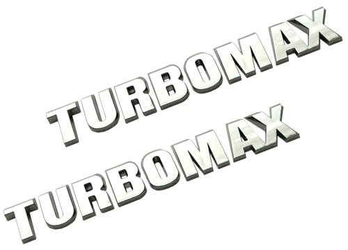 Image of 2pcs New Hood Letter Logo Emblem Badge Adhesive Nameplate Compatible with 2024-2025 Silverado Turbo-max 85079242 (Chrome)