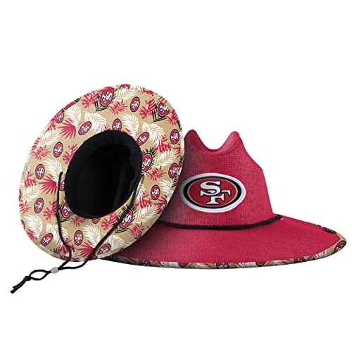 Image of FOCO San Francisco 49ers NFL Team Color Straw Hat