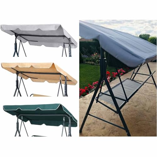 Replacement Canopy for 2-3 Seater Outdoor Swing Seats | Waterproof Windproof UV-Resistant Oxford Cloth Cover (Cover Only) for Garden Swings