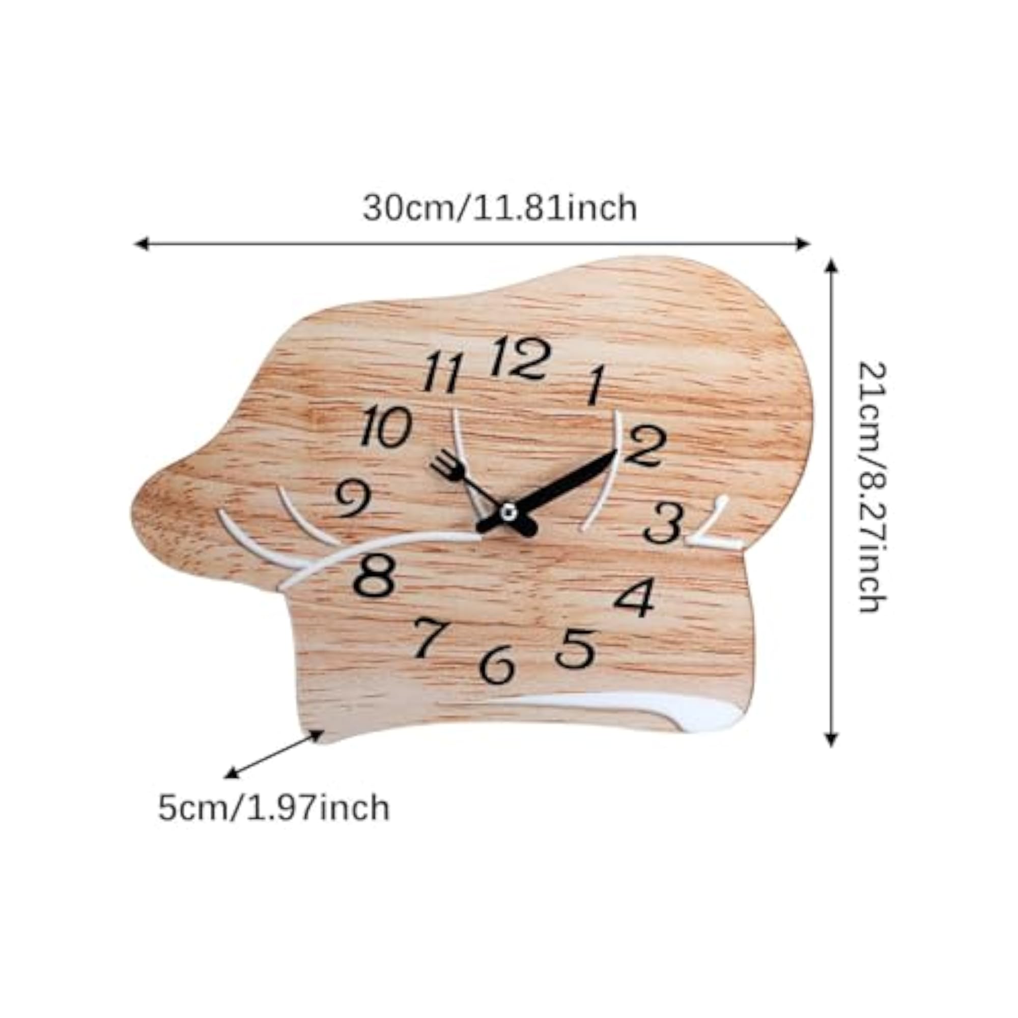 Chef Hat Wall Clock, Modern Kitchen Decor