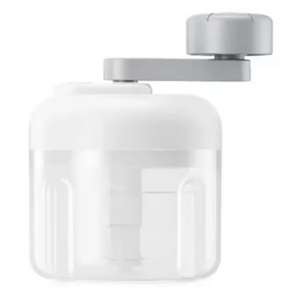CTRLZS Hand-Crank Food Chopper Multifunctional Vegetable Slicer Small Food Processor Garlic Mincer Tool Kitchen Gadgets White 250ML