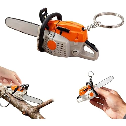 Mini Chainsaw Keychain Portable Chainsaw Key Ring Perfect for Arborists Woodworking Fans and Collectors