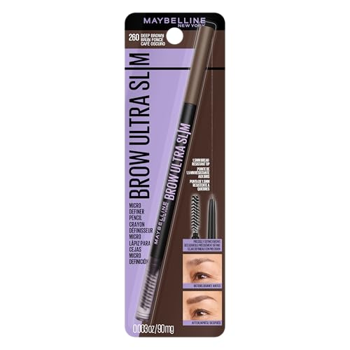 Maybelline Express Brow Ultra Slim Eyebrow Makeup, Brow Pencil with Precision Tip and Spoolie for...