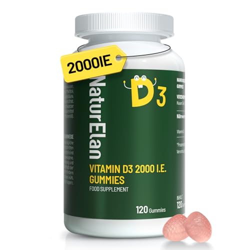 Vitamin D3 Kinder Gummibärchen - 2000I.E, 120 Gummibärchen, Laborgeprüft