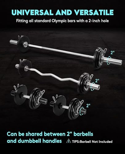 FK Sports Olympic Weight Plates, 2" Cast Iron Weights, Barbell Plates 2.5kg, 5kg, 10kg, 15kg, 20kg, 25kg, Durable Weight Plates for Home Gym & Fitness, Weight Set, Sold in Pair (C) 2 X 10KG) - Image 5