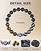 LANWLOSI Triple Protection Bracelet for Men Women Evil Eye Tiger Eye Black Onyx Beaded Brace-let Healing Spiritual Power Balance Jewelry Gifts