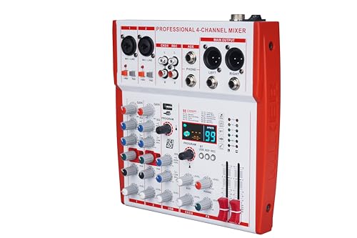 Yamnweo mw-4 white 4Channel Audio Mixer with 99 Sound Effects