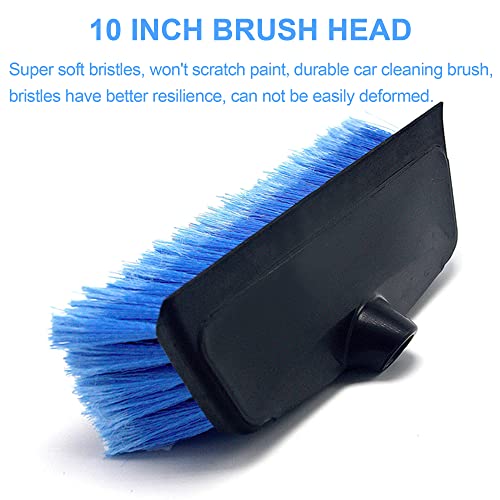 Konpard 51-Inch Car Wash Brush With 10-Inch Soft Bristle, On/Off Switch For Car Truck Boat Washing Brush, Perfect For Cleaning House Siding, Auto Cars,Suv, Trucks, Rv, Floors And More! (Dark Bue) #TOP3