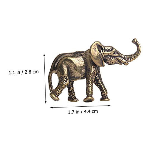 Statue d'éléphant en laiton sculpture de bénédiction contre le stress - 3