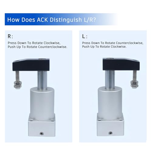 Vérin rotatif pneumatique ACK 90° et 180° SRC25 SRC32 SRC40 Bore 50mm - 4