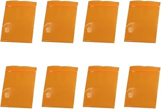 Orange Reclosable Zipper Sealing Bag 100Pcs Orange Sealing Bag Zipper Pouch Plastic Dispenser Bags Reclosable Storage Bags for Food Snacks