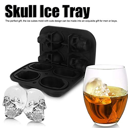 Molde de silicona para hielo con forma de calavera miniatura 2