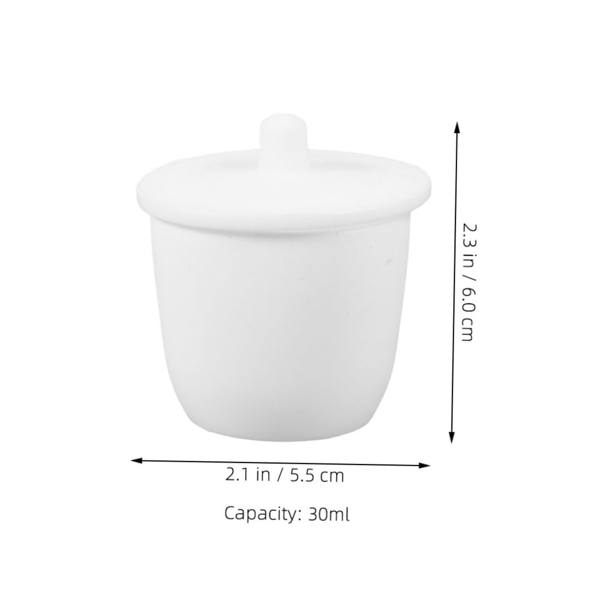 2pcs PTFE Crucibles with Lid High Temperature Lab Tool for Jewelry Making and Applications Spillproof Design for Clean Workspace