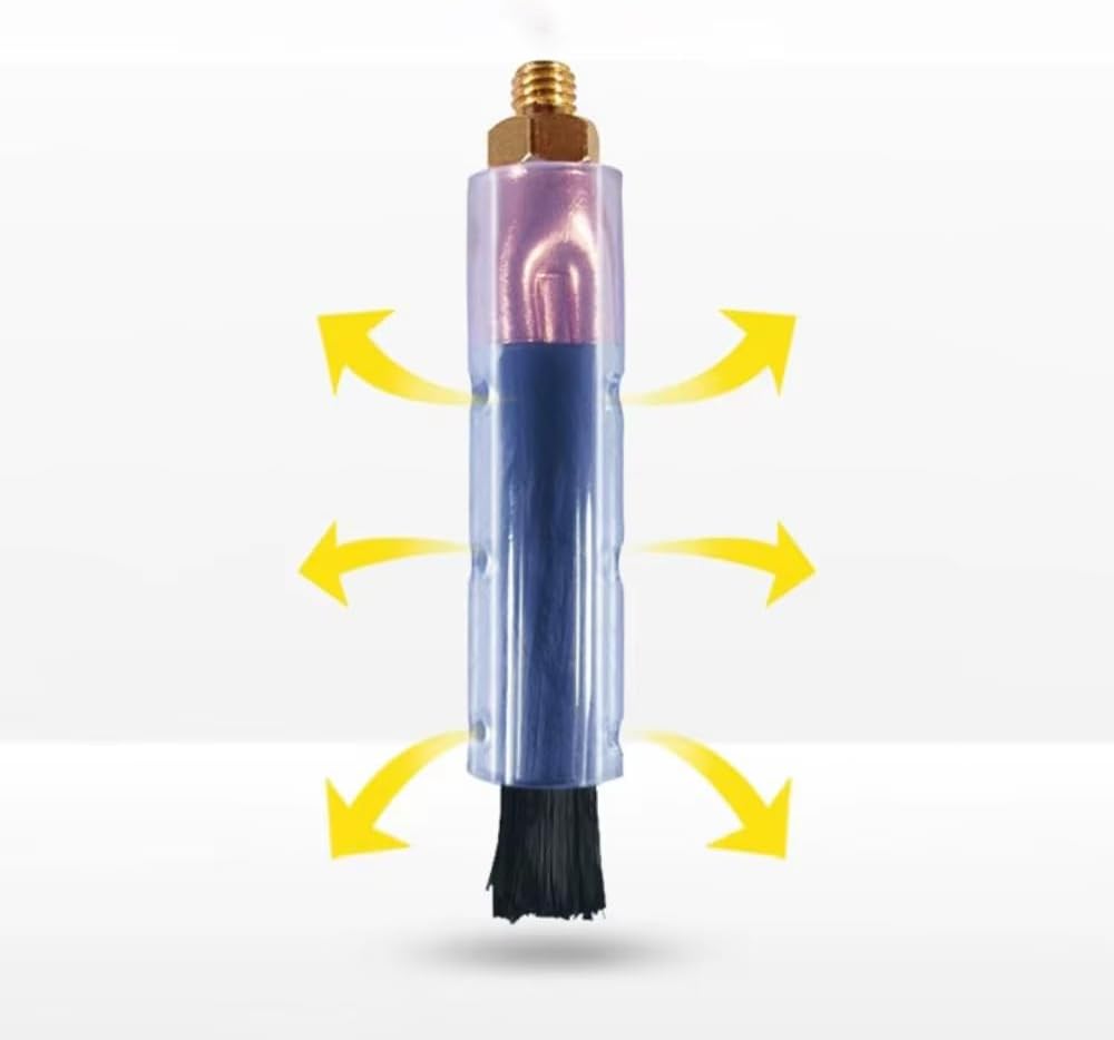 11PCS Weld Cleaning Brush Head, Replacement Weld Cleaner Tips with Silicone Sleeve for Welding Surface Cleaning (M8)