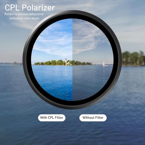 Image of Yantralay CPL ND Filter Kit for D JI Os mo Action 6 | ND8 ND16 ND32 Polarizing Filters with HD Optical Glass | Snap-On Camera Lens Filters | Action 6 Accessories