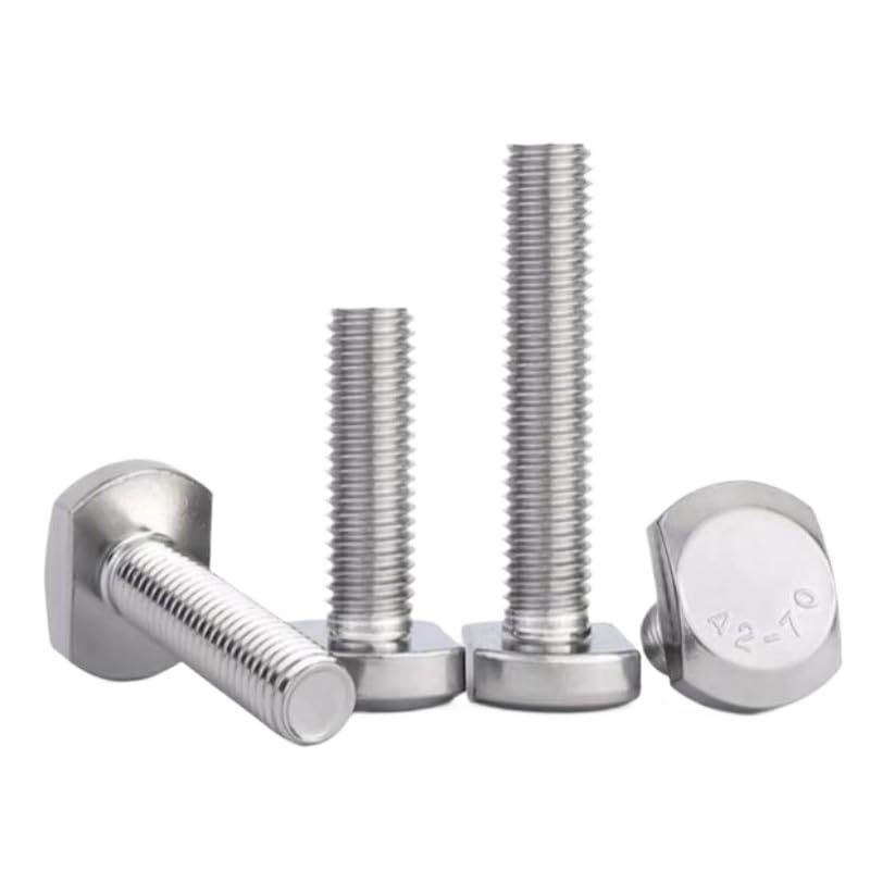 10/20/50 sztuk M5 M6 M8 M10 M12 304 śruba w kształcie litery T ze stali nierdzewnej GB37 z rowkiem dociskowa(40mm,M8-20pcs)