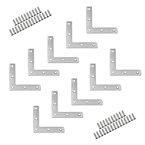 20 Pezzi Staffe Angolari Piatte,Gradi Supporti