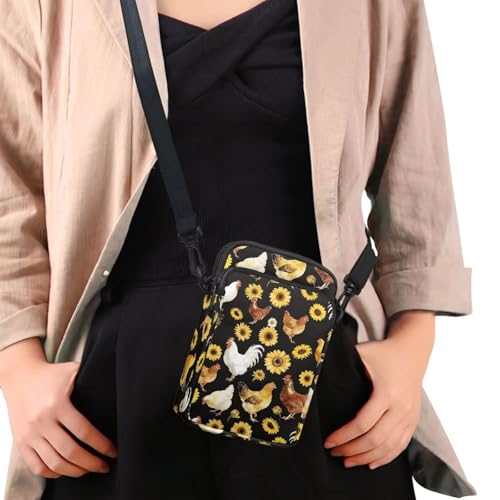 Image of Hawaiian Tribal Small Crossbody Bags for Women Cell Phone Bag Purse, Sea Turtle Zipper Sling Purses Shoulder Bag