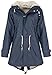 Produktbild derbe Damen Regenmantel Travel Cozy Friese RC Navy blau - 46