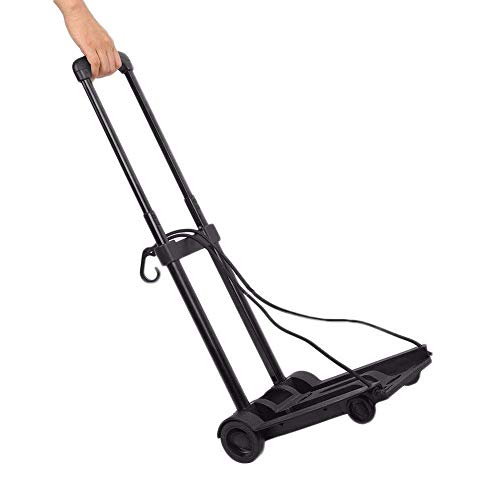 Image of AR Mall Plastic Foldable Travelling Luggage Shopping Cart Hand Truck Luggage Trolley (Plastic Trolley)