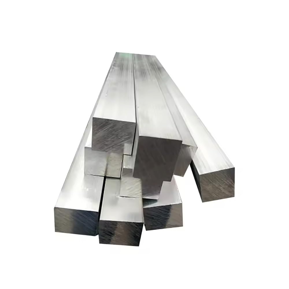 Placa de varilla plana de barra cuadrada SUS 304, 300 mm de longitud for manualidades y ensamblaje de engranajes, 1 unidad(10x10mmx300mm)