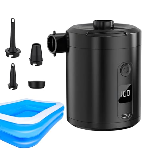 Pumps for Outdoor Camping, Inflator Pump for Inflatables Pool, Electric 5200mAh Battery 4000Pa Quick Inflator Deflator, Electric Pump for Inflatables for Pool Beach Travel Home Garage Road Trip