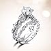 sandywident Unique Leaf Design 925 Plating Silver White Sapphire Diamond Wedding Engagement Ring Set