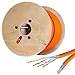 hb-digital 100m Netzwerkkabel LAN Duplex Verlegekabel Cabel cat.7a max. 1200MHz Reines Kupfer S/FTP PIMF LSZH Halogenfrei orange RoHS-Compliant AWG23 (2 verbundene Strängen)