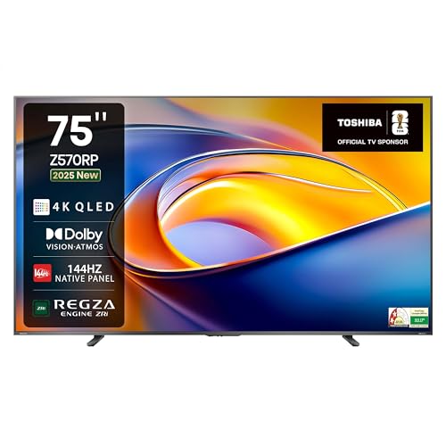 TOSHIBA 189 cm (75 inches) Z570RP Series 4K Ultra HD Smart QLED T...