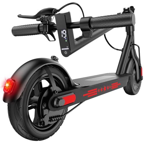 Image of Electric Scooter,8.5 inch /10 inch Solid Tires,UP to 19MPH,350W /500W Powerful Motor,20-31 Mile Range with Braking System,Foldable Lightweight Electric Scooter for Adults,Max Load 265 LBS,App Control