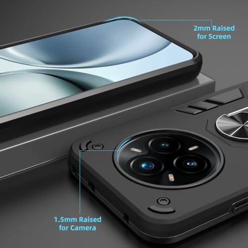 Image of NDCOM for Realme 14 Pro Plus Back Cover | Slim Protective Realme 14 Pro Plus Cover | Realme 14Pro Plus Back Cover | Ring Holder Case