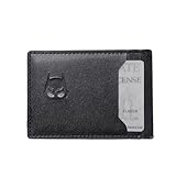 JXAXD Bat ID Wallet, Cartera de piel con murciélago, negro con diseño de máscara de murciélago, cartera para hombres y mujeres, monedero personalizado, monedero para padre, marido (1 unidad
