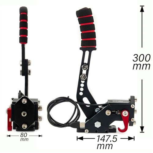 Freno de Mano hidráulico para Juegos de Carreras, Sistema de Freno de Mano con simulación USB para PC Compatible con G25, G27, G29, T500 y T300 (Solo Soporte)