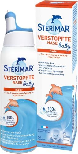 Sterimar Baby Meerwasser Nasenspray Verstopfte Nase, Abschwellend, 100 ml