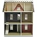 Hobby Lobby Vermont Farmhouse Jr. Dollhouse Kit, 1:12 Scale, 7 Rooms, Unfinished, 24.25W x 17.63D x 29.38H inches