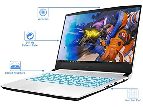 2022 Msi Sword Gaming 15.6" Fhd 144Hz Laptop Computer, 11Th Gen Intel Core I7-11800H, 16Gb Ram, 1Tb Hdd+512Gb Pcie Ssd, Backlit Keyboard, Geforce Rtx 3050 Ti, Win 10, White, W/ 32Gb Usb Business Card #TOP2