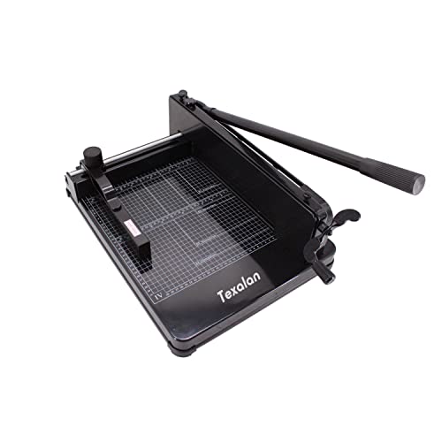 Texalan Heavy Duty Guillotine Paper Cutter Black 400 Sheets Stack Paper Trimmer (A4-12'' Paper Cutter) #TOP2