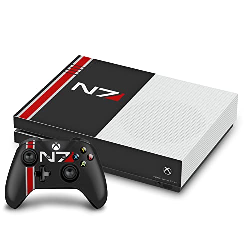 Skin N7 Xbox One S Autocollant Vinyle Mass Effect EA Bioware Protection Console de Jeu