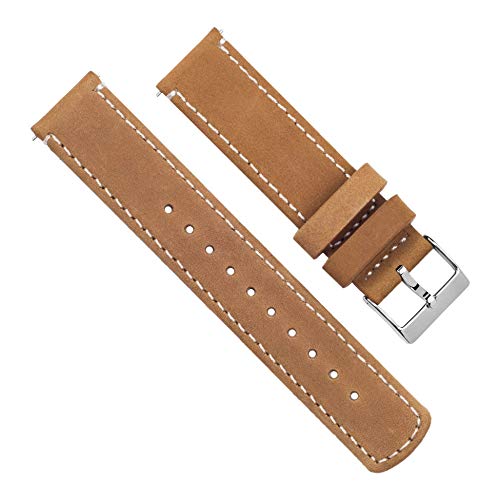 Image of BARTON WATCH BANDS - Top Grain Leather Watch Bands Compatible with Apple Watch Models - 1, 2, 3, 4, 5, 6, 7, 8, 9, 10, SE, Ultra & Ultra 2