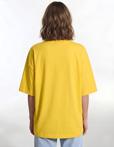 Image of Tfortees Women Cotton Oversized T-Shirt Casual Wear | Relaxed Fit, Round Neck