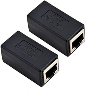 RJ45 Coupler Ethernet Connectors Interface Cat 7 Cat6 Cat5 Cat5e RJ45 8P8C Network Keystone Jack In-Line Coupler Ideal for Extending the Ethernet Cables