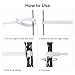 OneLeaf 120PCS Reusable Cable Ties, 6 × 1/2'' Adjustable Cords Organizer, Multi-Purpose Hook&Loop Cable Straps, Fastening Wire Ties Management for Computer/Laptop/TV/Electronics, White (OL-VCT-SG)